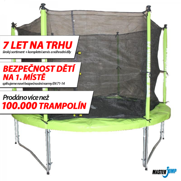 SET trampolna MASTERJUMP 305 cm + ochrann s vnitn