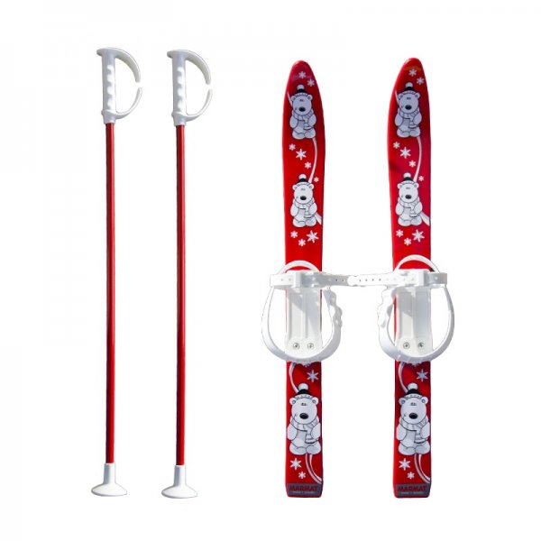 Baby Ski 70 cm - dtsk plastov lye - erven