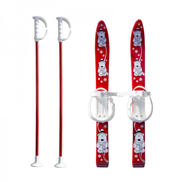 Baby Ski 70 cm - dtsk plastov lye - erven