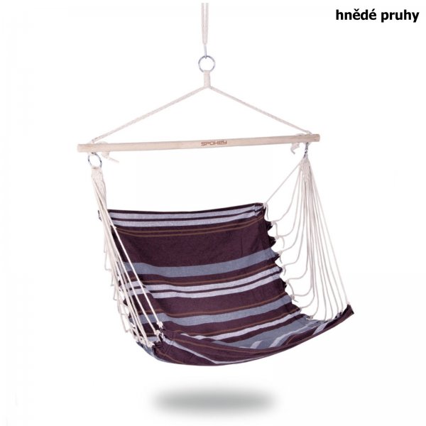 Houpací sedačka SPOKEY Bench hnědé pruhy