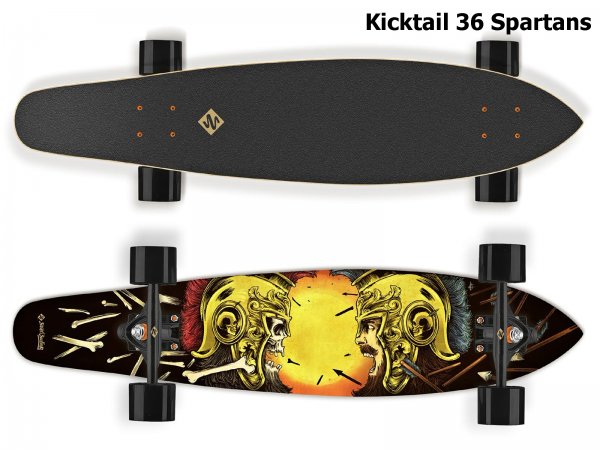 Longboard STREET SURFING Kicktail 36 Spartans