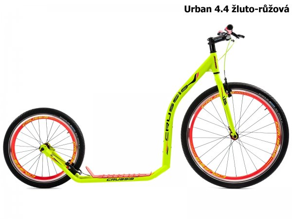 Koloběžka CRUSSIS Urban 4.4 žluto-růžová