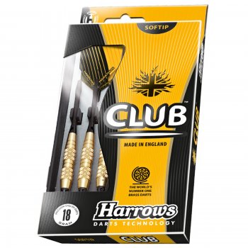 Šipky HARROWS Club Brass softip 18g