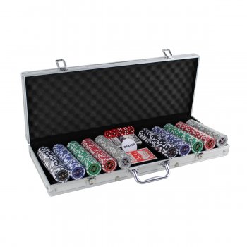 Poker set MASTER 500 v kufříku Deluxe s označením hodnot - 2. jakost