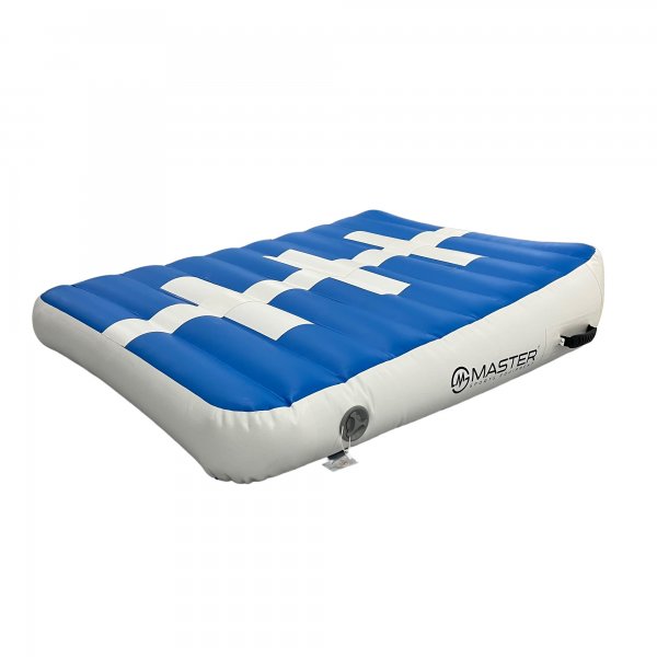 Incline mat MASTER nafukovací klín 120 x 90 x 10-30 cm - modrá - bílá