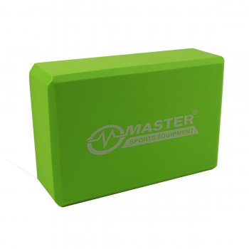 Jga kostka MASTER Yoga Block 23 x 15 x 7,5 cm - zelen - 2. jakost