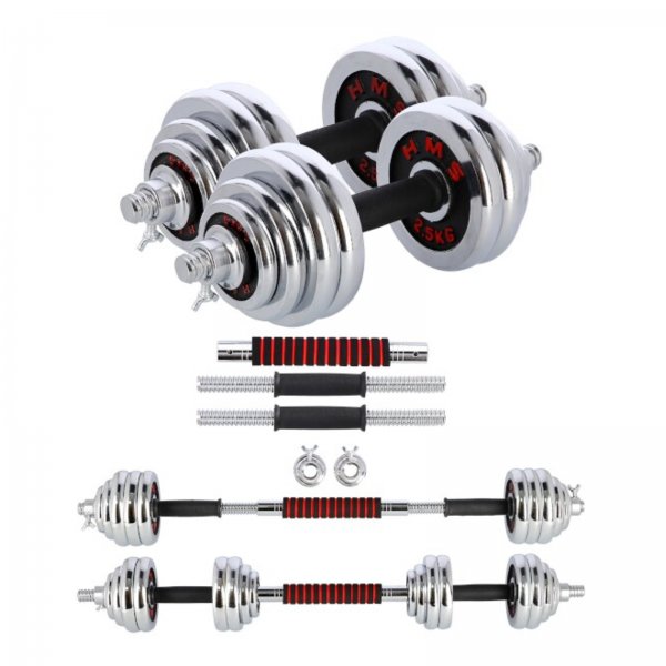 Činkový set chromový v kufru STC30 HMS 30 kg