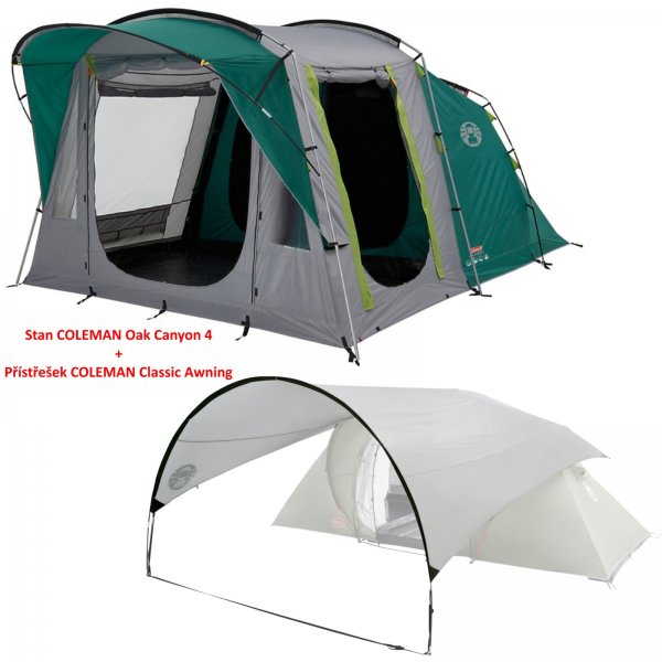 Akn set - stan COLEMAN Oak Canyon 4 + psteek Classic Awning