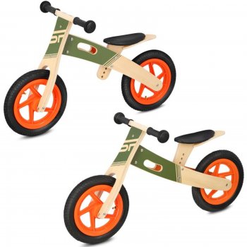 Dětské dřevěné odrážedlo SPOKEY Woo-Ride Duo - khaki
