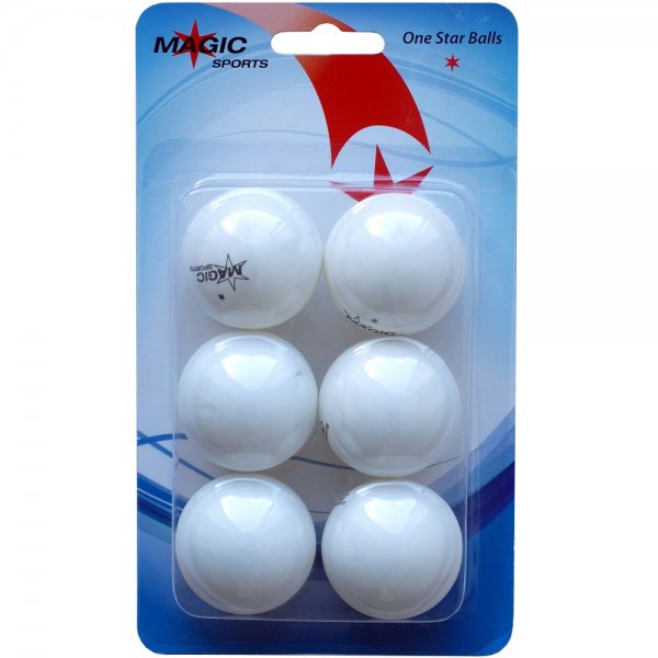 Míčky na stolní tenis MAGIC-SPORTS TT-Ball * 6ks - bílé