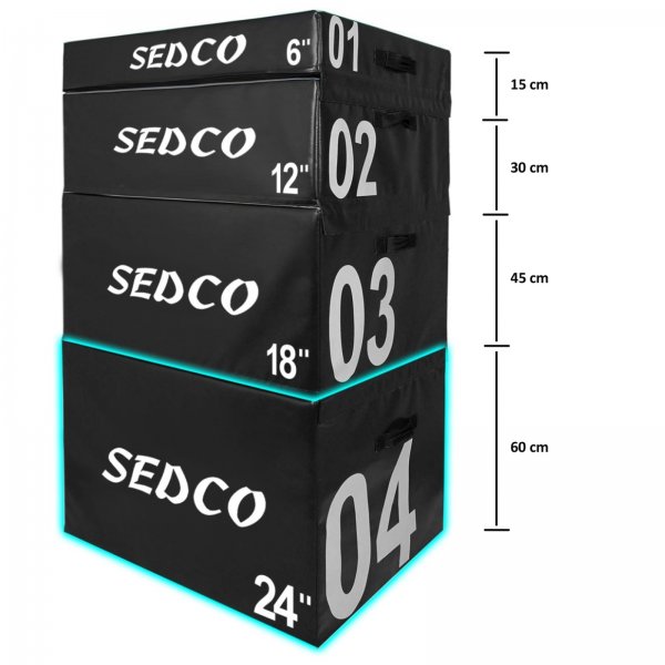 Trninkov plyo box SEDCO 04 Soft Black 90x75x60 cm