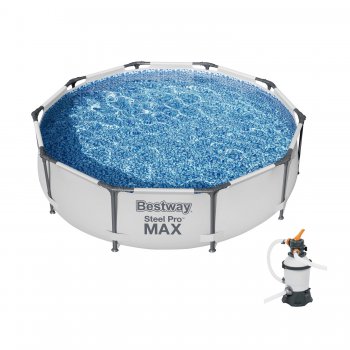 Bazén BESTWAY Steel Pro Max 305 x 76 cm set s pískovou filtrací
