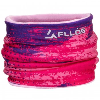 Multifunkční flísový šátek FLLÖS Monzun - růžový