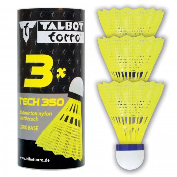 Badmintonov mky TALBOT TORRO Tech 350 Medium 3 ks - lut