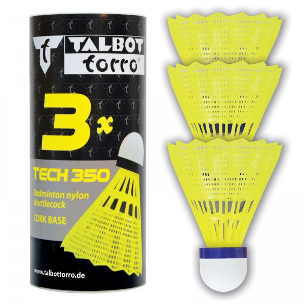Badmintonov mky TALBOT TORRO Tech 350 Medium 3 ks - lut