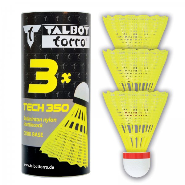Badmintonov mky TALBOT TORRO Tech 350 Fast 3 ks - lut