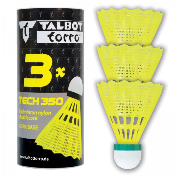 Badmintonov mky TALBOT TORRO Tech 350 Slow 3 ks - lut