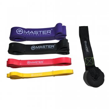 Sada 4 posilovacch gum MASTER Latex Power Band 2-55 kg
