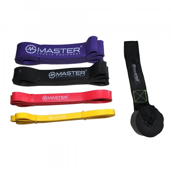 Sada 4 posilovacch gum MASTER Latex Power Band 2-55 kg