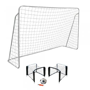 Akn set - Fotbalov branka MASTER 300 x 205 x 120 cm + Brankov set MASTER 25 x 25 x 38 cm Beach s mem(kopie)